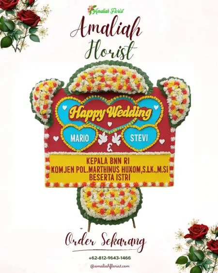 Papan Bunga Pernikahan Lelewi